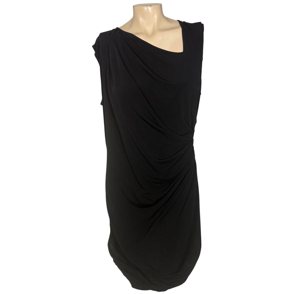 Victoria Secret Black Ruched Sheath Dress L - Picture 2 of 12